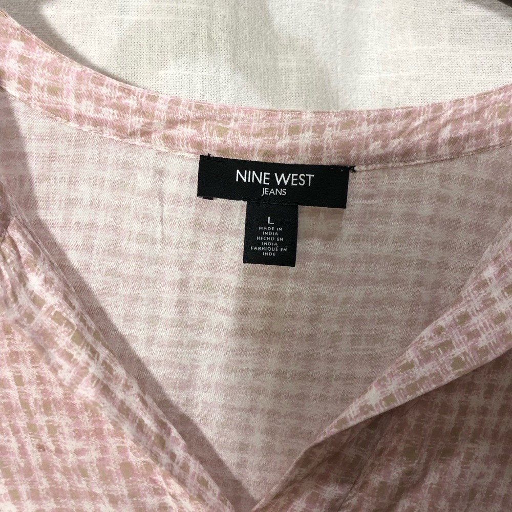 NINE WEST JEANS  blush pink blouse - Picture 7 of 8